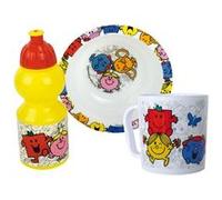 MONSIEUR MADAME - Lot ensemble vaisselle repas pour enfant avec bol, gourde et mug multicolore G