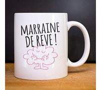 Monsieur Madame Mug Marraine De Rêve - Mug céramique imprimé en France - Licence Officielle