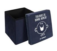Monsieur Madame Pouf Coffre Pliable pour Enfants Monsieur Heureux