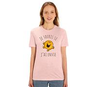 Monsieur Madame T-Shirt Femme - Je Souris Si J'Ai Envie - Taille: M