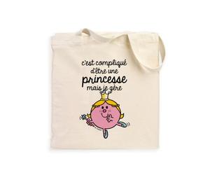 Monsieur Madame Tote Bag C'EST COMPLIQUÉ D'ÊTRE UNE PRINCESSE Beige Unisexes-Jeunes Femme Adulte Femme