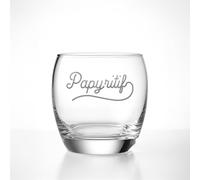 Monsieur TSHIRT Verre à Whisky Papy-ritif, Transparent, Verre Gravé, 31 cl, Personnalisable, Fabriqué en Europe, Pour Apéritif et Digestif