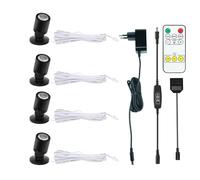 Monsing LED Spotlichter für den Innenbereich Schranklicht Bilderlichter Akzentlichter 1W Schwenkbar Mini led spot für Schrank, Flur, Galerien, Geschäfte, Schmuckschrank
