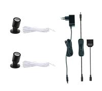 Monsing LED Spotlichter für den Innenbereich Schranklicht Bilderlichter Akzentlichter 1W Schwenkbar Mini led spot für Schrank, Flur, Galerien, Geschäfte, Schmuckschrank