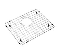 MONSINTA Grille d'évier de cuisine et protecteurs d'évier pour évier de cuisine, grilles d'évier en acier inoxydable pour fond d'évier de cuisine, 44 x 34 cm, avec drain arrière pour évier simple,