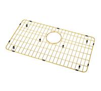 MONSINTA Grille d'évier de cuisine, grilles d'évier de cuisine, grilles d'évier en acier inoxydable pour fond, 66 x 35,6 cm avec drain arrière pour bol d'évier simple, couleur dorée