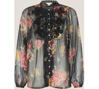 Monsoon Monsoon Black Azami Shimmer Stripe Floral Blouse