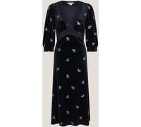 Monsoon Monsoon Black Erin Floral Lace Velvet Midi Dress Black 20