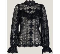 Monsoon Monsoon Black Phoebe Sheer Lace Blouse