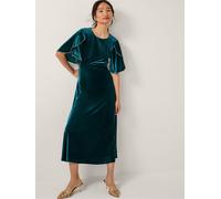 Monsoon Monsoon Blue Cecelia Velvet Cape Midi Dress Blue 12