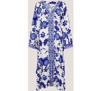 Monsoon Monsoon Blue Gloria Floral Print Maxi Beach Dress Blue L (EU 44-46)