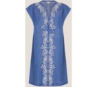 Monsoon Monsoon Blue Isolde Embroidered Chambray Mini Dress Blue 2X-Large