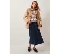 Monsoon Monsoon Blue Jamie Button Corduroy Midi Skirt Blue EU 42 (UK 14)