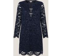 Monsoon Monsoon Blue Verina Velvet Lace Mini Dress Blue EU 38 (UK 10)