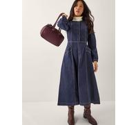 Monsoon Monsoon Blue Vivian Button Denim Midi Dress Blue EU 52 (UK 24)