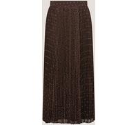 Monsoon Monsoon Brown Demi Polka Dot Pleated Midi Skirt Brown EU 42 (UK 14)