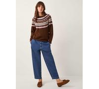 Monsoon Monsoon Brown Fran Embellished Fair Isle Jumper