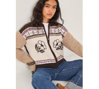 Monsoon Monsoon Brown Julia Jacquard Knit Cardigan