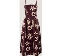 Monsoon Monsoon Brown Mafalda Bandeau Cotton Midi Dress Brown M (EU 40-42)