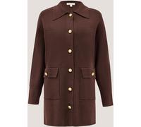 Monsoon Monsoon Brown Nina Button Knit Jacket