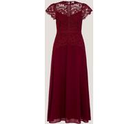 Monsoon Monsoon Burgundy Monica Lace Midi Dress Burgundy EU 48 (UK 20)