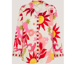 Monsoon Monsoon Cream Anissa Sun Print Cotton Shirt Cream xlarge