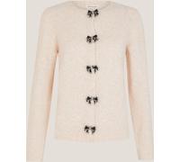 Monsoon Monsoon Cream Bee Embellished Bow Cardigan