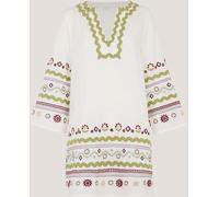 Monsoon Monsoon Cream Bria Embroidered Mini Tunic Dress Cream L (EU 44-46)