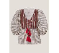 Monsoon Monsoon Cream Laila Embellished Print Blouse