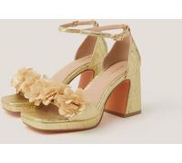Monsoon Monsoon Gold Mindy Floral Print Platform Sandals
