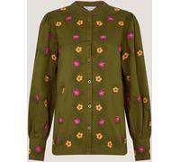 Monsoon Monsoon Green Andrea Floral Embroidered Blouse