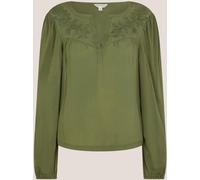Monsoon Monsoon Green Fila Floral Embroidered Blouse