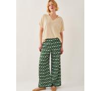 Monsoon Monsoon Green Maren Geometric Print Wide Leg Trousers