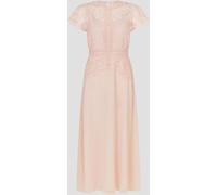 Monsoon Monsoon Light Pink Monica Lace Midi Dress Light Pink EU 42 (UK 14)