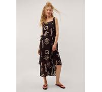 Monsoon Monsoon Mafalda Sun Print Lace Midi Dress Noir smallmedium