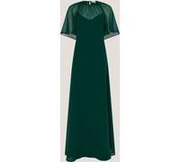 Monsoon Monsoon - Mona - Robe longue à manches en forme d'ange vert foncé EU 36 (UK 8)