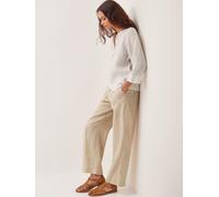 Monsoon Monsoon Natural Jolie Short Linen Wide Leg Trousers