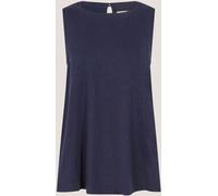 Monsoon Monsoon Navy Blue Sammy Swing Linen Blend Tank Top