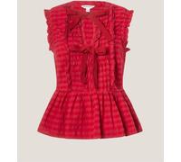 Monsoon Monsoon Pink Bea Sleeveless Gingham Frill Top