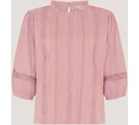 Monsoon Monsoon Pink Lorna ¾ Sleeve Lace Top