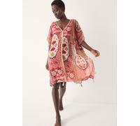 Monsoon Monsoon Pink Patti Tile Print Mini Kaftan