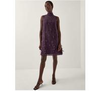 Monsoon Monsoon Purple Cassidy Sleeveless Appliqué Mini Dress Purple 44