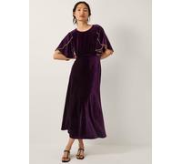 Monsoon Monsoon Purple Cecelia Velvet Cape Midi Dress Purple 12