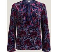 Monsoon Monsoon Purple Milena Devoré Ruffle Blouse