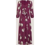 Monsoon Monsoon Red Amber Floral Print Midi Dress & Scarf Red 12