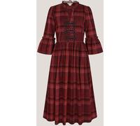 Monsoon Monsoon Red Charly Check Corduroy Midi Dress Red 12