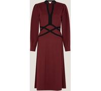 Monsoon Monsoon Red Julia Jersey Midi Dress Red EU 50 (UK 22)