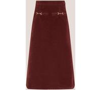 Monsoon Monsoon Red Lana Suedette Midi Skirt Red EU 52 (UK 24)