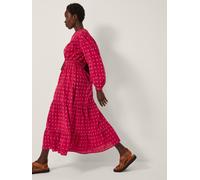 Monsoon Monsoon Red Poppy Long Sleeve Tiered Midi Dress Red XX-Large