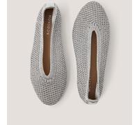 Monsoon Monsoon Silver Alma Knitted Ballet Flats Silver eu43